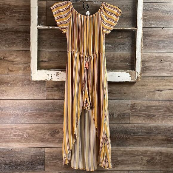 ART CLASS Womens Shorts Romper Attached Train Striped Rayon Size XXL 18/20 - Picture 2 of 11